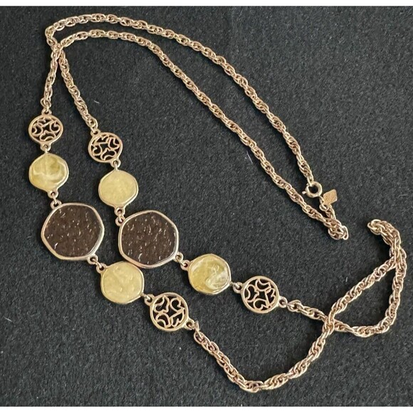 Vintage Sarah Coventry 'Taste of Honey' Necklace - 38 Inches - Picture 7 of 8